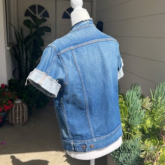 7 For All Mankind Short Sleeves Denim Jacket NWOT - Picture 7 of 13